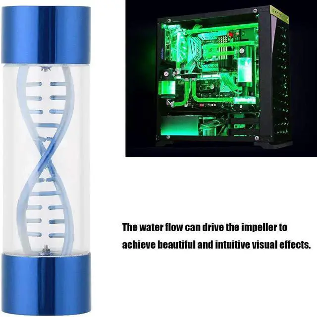 Alt view image 2 of 5 - Water Cooling Meter Indicator G1/4 Female Threaded Water Cooling System Replacement for PC Computer(Blue)