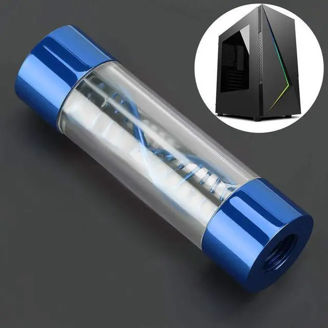 Alt view image 4 of 5 - Water Cooling Meter Indicator G1/4 Female Threaded Water Cooling System Replacement for PC Computer(Blue)