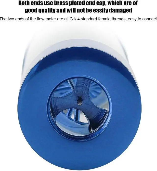 Alt view image 5 of 5 - Water Cooling Meter Indicator G1/4 Female Threaded Water Cooling System Replacement for PC Computer(Blue)