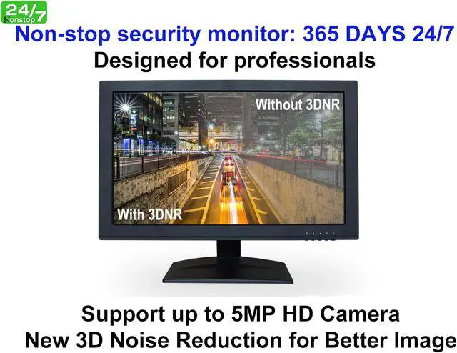 Alt view image 2 of 5 - SECURITYVIDEODIRECT SVD 23.6 Security Monitor, 5MP/2560x1920 Super HD BNC Resolution, 3D Comb Filter, HDMI (3.6MP) & BNC Inputs, Works with 5MP Security Cameras for DVR/NVR/PC