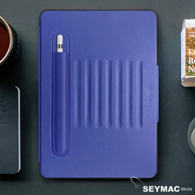 Alt view image 5 of 5 - SEYMAC Stock iPad 6th/5th Generation Case/Air 2/Pro 9.7-inch, Smart Magnetic Auto Sleep/Wake, Stand Multi-Angles, with Card Holder, Blue
