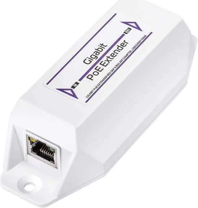 Main image of Miracles PoE10 Gigabit PoE+ Extender, 1 Port 10/100/1000 Mbps, PoE Amplifier, Repeater, Wall Mount, Daisy Chain, Corresponds to IEEE 802.3at / 802.3af, Plug and Play