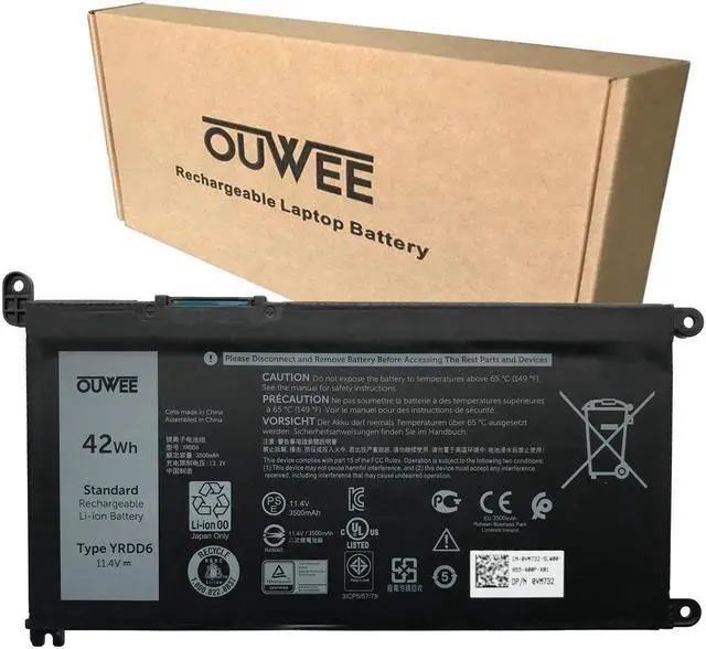 Main image of 42W YRDD6 1VX1H Battery for Dell Inspiron 5482 5485 7586 3583 5491 5591 5481 3310 2-in-1 5593 5584 3493 3593 3793 5480 3582 5581 5590 3584 5493 5585 5594 5598 3501 P93G001 VM732 Vostro 3491 5490
