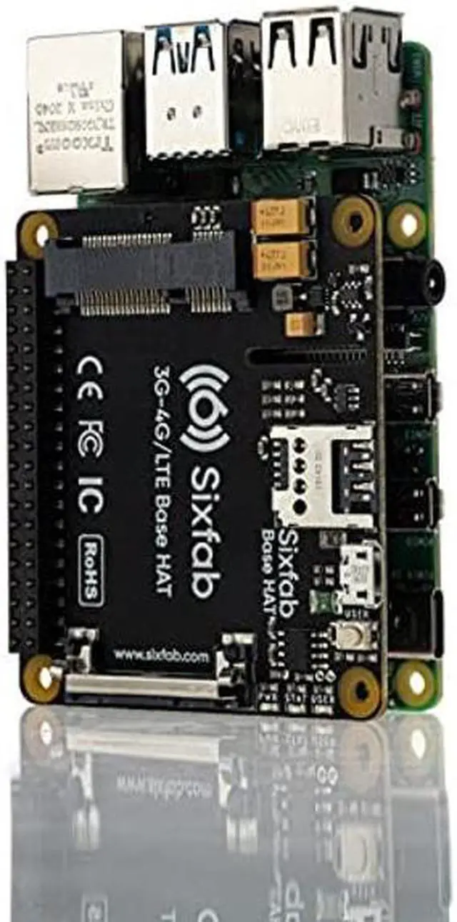 Alt view image 4 of 5 - Raspberry Pi 4G/LTE Cellular Modem Kit - Hardware | Global IoT SIM Card w $25 Free Credit | Free Cloud Software | Remote Network Monitoring | Remote Terminal Access