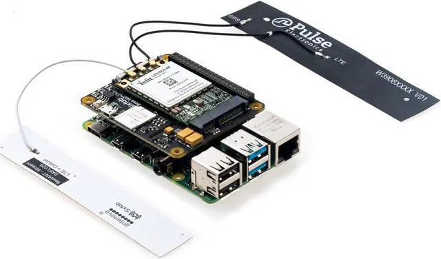 Alt view image 2 of 5 - Raspberry Pi 4G/LTE Cellular Modem Kit - Hardware | Global IoT SIM Card w $25 Free Credit | Free Cloud Software | Remote Network Monitoring | Remote Terminal Access