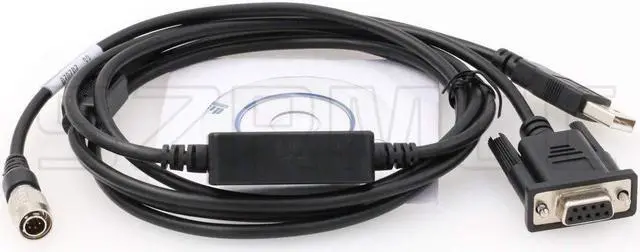 Main image of SZRMCC Hirose 6 Pin Male to Serial RS232 DB9 + USB Data Cable for Nikon DTM352 DMT452 DTM330 Total Station