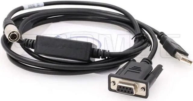 Alt view image 4 of 5 - SZRMCC Hirose 6 Pin Male to Serial RS232 DB9 + USB Data Cable for Nikon DTM352 DMT452 DTM330 Total Station
