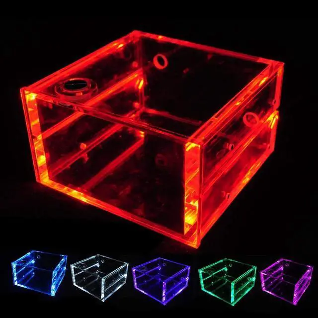 Alt view image 3 of 5 - 1.25L Acrylic Water Transparent PC CPU Water Block GQSX Y3 Water Cooling Reservoir Radiator Computer Accessories