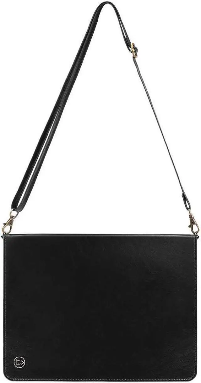 Alt view image 2 of 5 - Handbag Case for iPad Pro 12.9-inch (4th/5th/6th Gen) & iPad Air 13" 2025/2024, Techcircle Folio Stand PU Leather Crossbody Wallet Case with Pencil Holder, Hand Strap & Shoulder Strap, Black