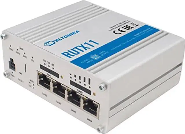 Main image of Teltonika RUTX11 Dual-SIM, 4 x Gigabit Ethernet Ports, Dual-Band AC WiFi, Bluetooth LE and USB LTE Router - RUTX11110400