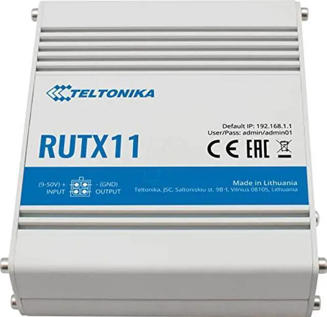 Alt view image 3 of 5 - Teltonika RUTX11 Dual-SIM, 4 x Gigabit Ethernet Ports, Dual-Band AC WiFi, Bluetooth LE and USB LTE Router - RUTX11110400