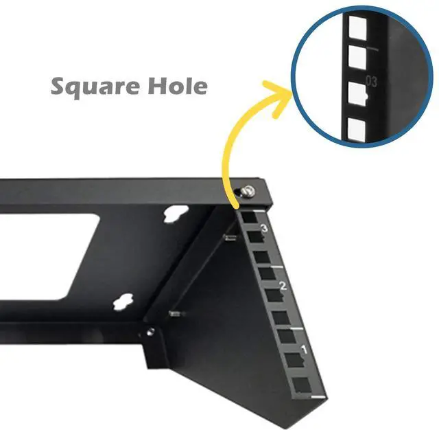 Alt view image 5 of 5 - TECHTOO Wall Mount Rack 3U Vertical & Horizontal Rack 19Inch Wall Mountable Server Rack Heavy Duty Max Load 66-150 LBS Network Open Rack for Patch Panel/Data/AV/IT/Computer & Studio Equipment (3U)