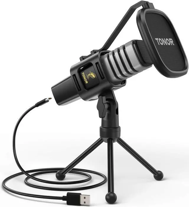 Main image of TONOR USB Microphone for PC, Cardioid Condenser Computer Mic with Tripod Stand, Pop Filter, Shock Mount for Gaming, Streaming, Podcasting, YouTube