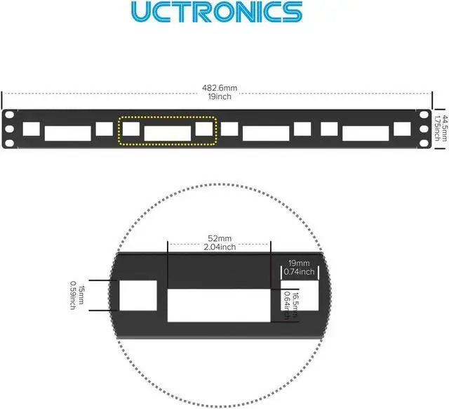 Alt view image 2 of 5 - UCTRONICS 1U Rack for Raspberry Pi, 19" Rackmount Supports 1-4 Units of All Raspberry Pi 5/4B/3B/B+ Models