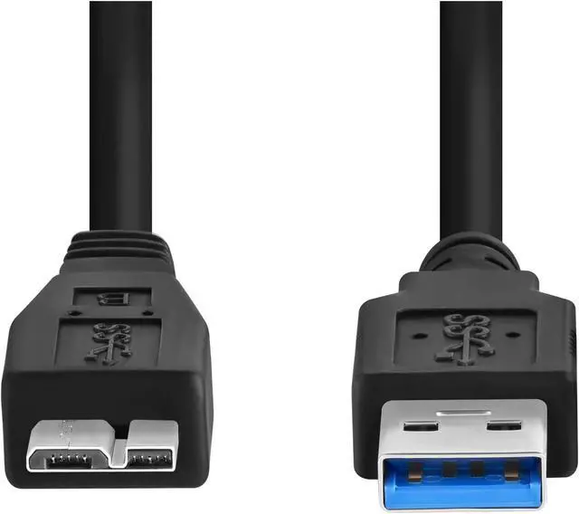 Alt view image 2 of 5 - 20ft USB Type A 3.0 to Micro-B SuperSpeed Compatible with Samsung Galaxy, Toshiba Canvio, Seagate FreeAgent and WD External Hard Drives and Canon, Fujifilm, Nikon Cameras for Tethering