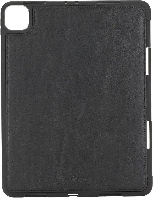 Alt view image 5 of 5 - VENITO PARMA Premium Leather Case for iPad Pro 11 inch 3rd and 2nd Generation with Pencil Holder, Handmade, Kickstand, Detachable Wallet, Full-Grain Leather, Compatible with Apple Pencil, Rustic Black