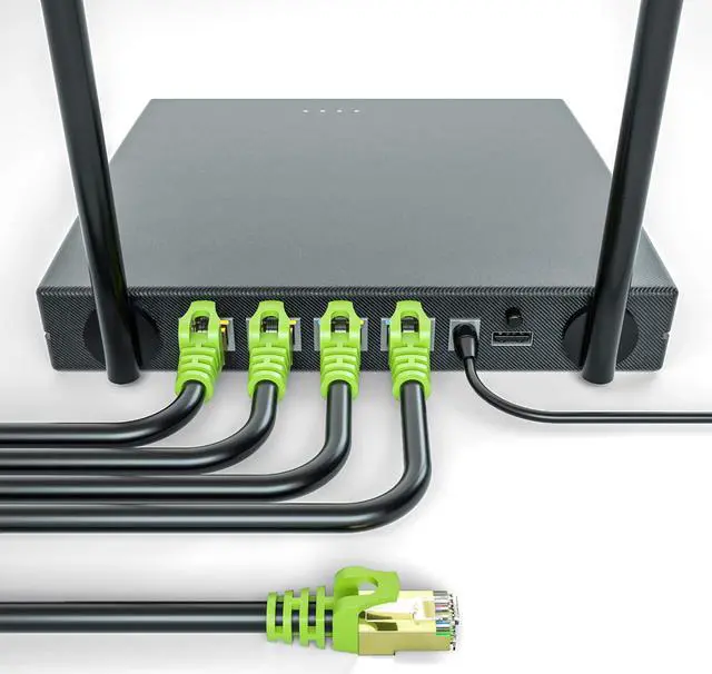 Alt view image 2 of 5 - Outdoor Cat 7 Ethernet Cable 350ft, 26AWG Heavy-Duty Cat7 Networking Cord Patch Cable RJ45 Transmission Speed 10GbpsTransmission Bandwidth 600Mhz LAN Wire Cable SFTP Waterproof Direct Burial