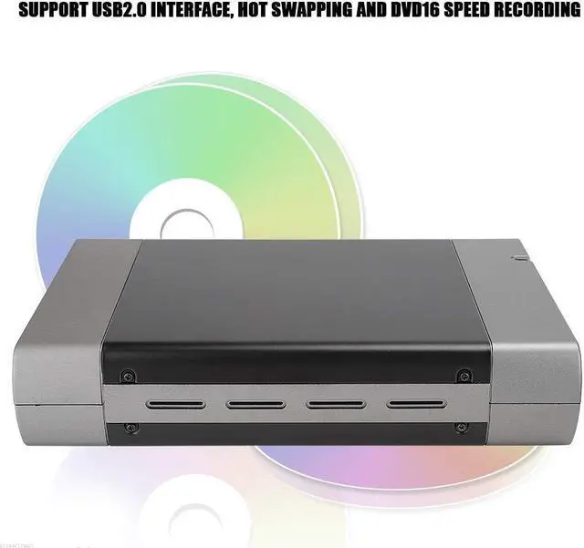 Alt view image 4 of 5 - 5.25in Hard Drive Enclosure, Portable External Drive, Optical Drive Box External USB2.0 SATA Interface Computer Accessories(US)