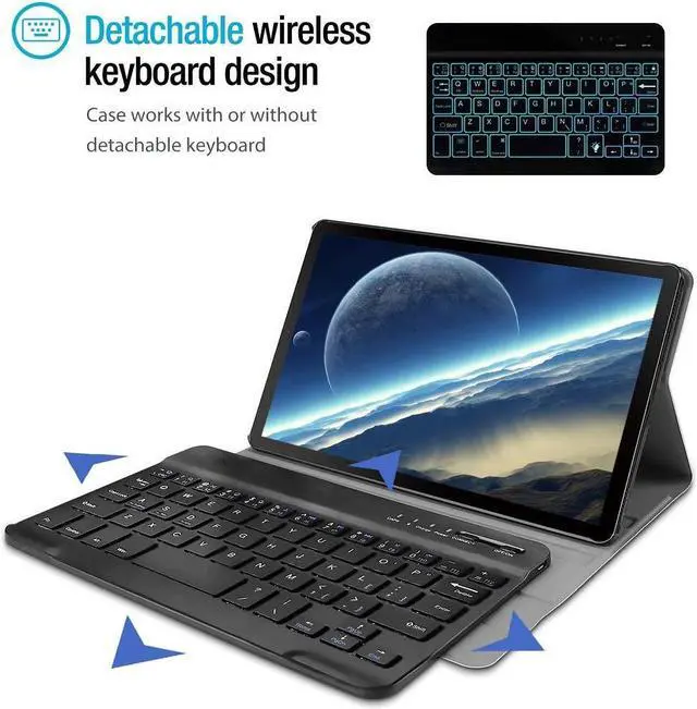 Alt view image 5 of 5 - Wineecy Galaxy Tab A 8.4 2020 Keyboard Case (SM-T307/SM-T307U, Backlit), Wireless Detachable Keyboard with Protective Cover for Samsung Galaxy Tab A 8.4 inch 2020 SM-T307 (Black)
