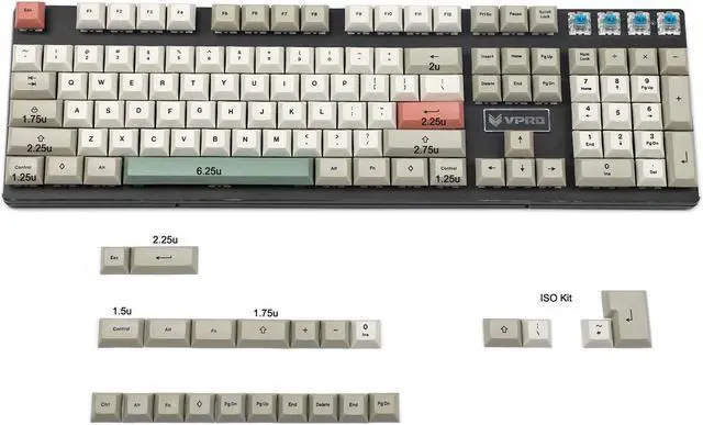 Alt view image 5 of 5 - YMDK 125 DSA Dye Sub 9009 Retro PBT Full Keycap for MX Mechanical Keyboard Filco 104 TKL 61 KBD75 Kira96 YMD96 XD64 Tada68 (125 Set)