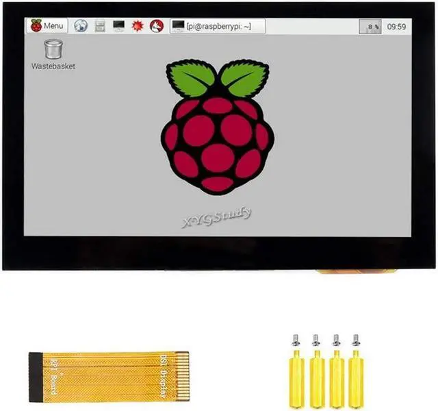 Alt view image 2 of 5 - XYGStudy 4.3inch for Raspberry Pi IPS LCD Capacitive Touch Display Screen 800×480 4.3inch IPS Wide Angle MIPI DSI Interface for Raspberry Pi 4 3 2 Model B B+ A+ Raspbian Retropie Ubuntu Driver Free