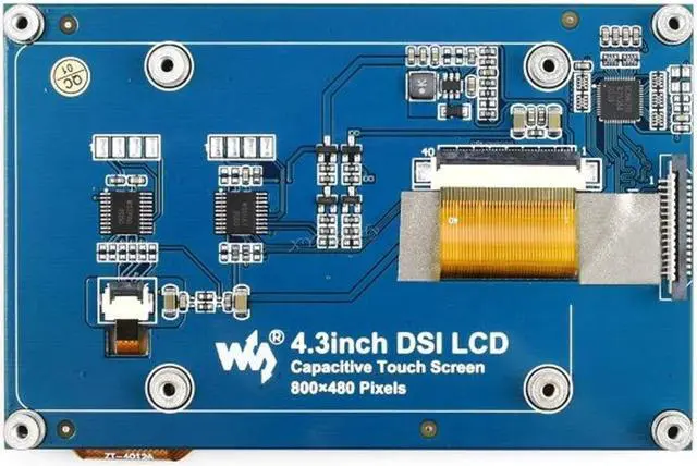 Alt view image 4 of 5 - XYGStudy 4.3inch for Raspberry Pi IPS LCD Capacitive Touch Display Screen 800×480 4.3inch IPS Wide Angle MIPI DSI Interface for Raspberry Pi 4 3 2 Model B B+ A+ Raspbian Retropie Ubuntu Driver Free