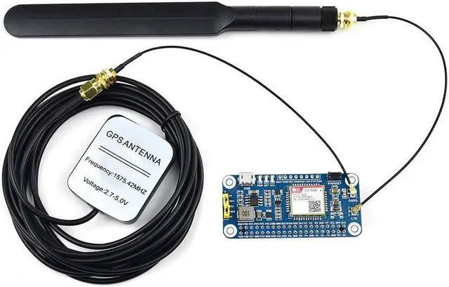 Main image of for Raspberry Pi NB-IoT Cat-M (eMTC) GNSS HAT Based on SIM7080G with LTE GPS External Antenna for Pi 4 3 2 Model B B+ Zero W WH USB Interface UART Supports GLONASS BeiDou Galileo @XYGStudy