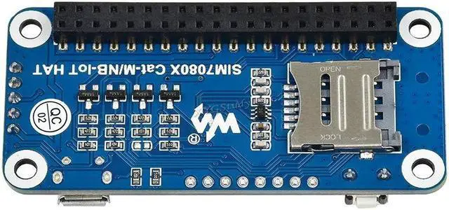 Alt view image 4 of 5 - for Raspberry Pi NB-IoT Cat-M (eMTC) GNSS HAT Based on SIM7080G with LTE GPS External Antenna for Pi 4 3 2 Model B B+ Zero W WH USB Interface UART Supports GLONASS BeiDou Galileo @XYGStudy