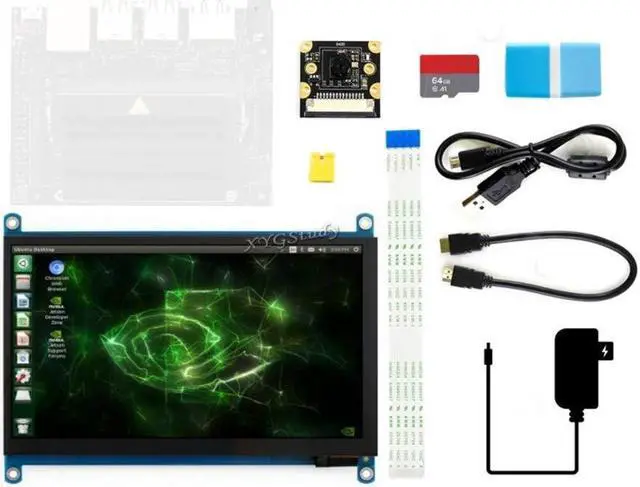 Main image of Jetson Nano Developer Accessories Kit for Small Powerful Computer AI Development Board with 7 inch IPS Touch HDMI Screen LCD Display Micro Card 64GB Camera Module @XYGStudy (AcceC)