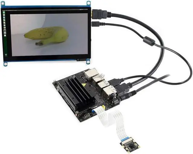 Alt view image 5 of 5 - Jetson Nano Developer Accessories Kit for Small Powerful Computer AI Development Board with 7 inch IPS Touch HDMI Screen LCD Display Micro Card 64GB Camera Module @XYGStudy (AcceC)