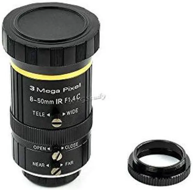 Main image of Adjustable Focal Length Industrial 8-50mm C-Mount Zoom Lens for Raspberry Pi HQ Camera, Flexible Zoom in/Out Angle of View for Pi 4 3 B B+ Zero @XYGStudy