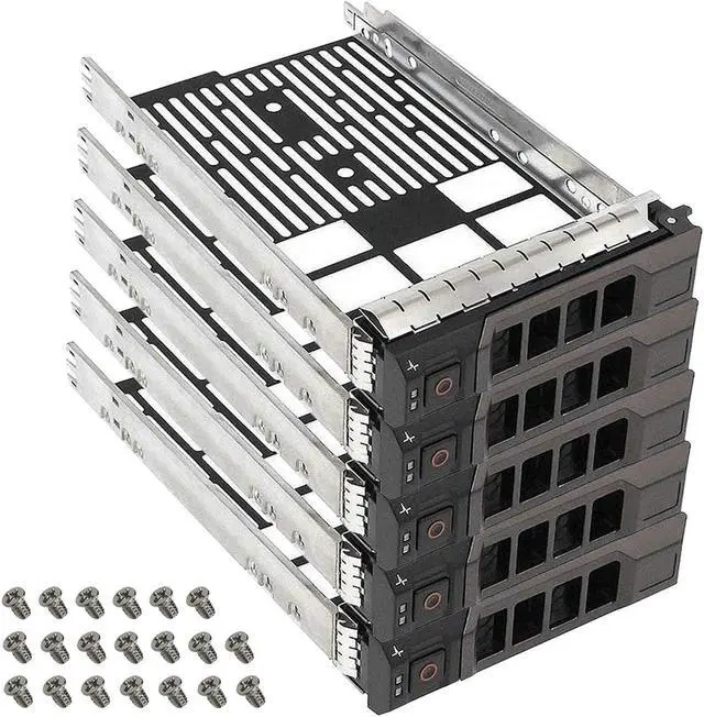 Main image of YEECHUN (5 Pack) 3.5" SAS SATA Hard Drive Tray Caddy Replacement Compatible with Dell PowerEdge T330 T430 T630 R230 R330 R430 R530 R630 R730 R730XD R930 MD1400 MD3400 Series