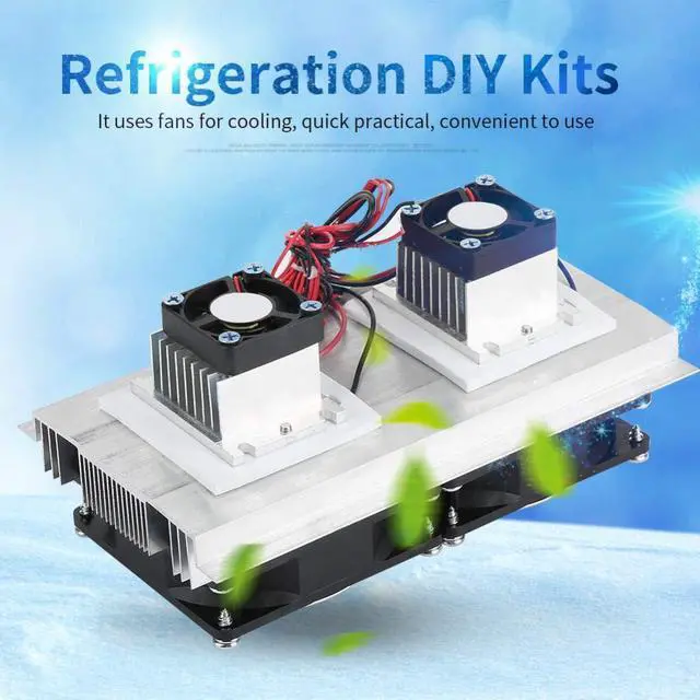 Alt view image 3 of 5 - 12V Compact Refrigeration Cooling Systems Air Conditioning Systems with Miniature,Thermoelectric Cooler,Semiconductor Refrigeration Cooling Device Thermoelectric Cooler 12A 12V DIY Refrigeration