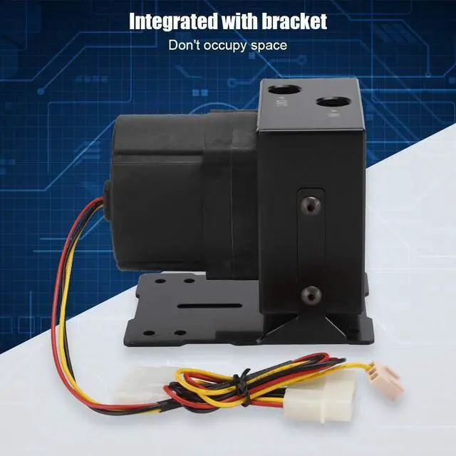 Alt view image 2 of 5 - Water Cooling Pump,DC 12V PC CPU Water Cooling System Tool,1200L / H PC Water Cooling Integrated Mute with Bracket