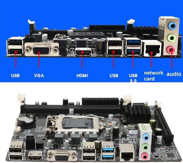 Alt view image 2 of 5 - Desktop Motherboard LGA 1155 USB3.0 SATA Mainboard for Intel B75, DDR3 Computer Motherboard