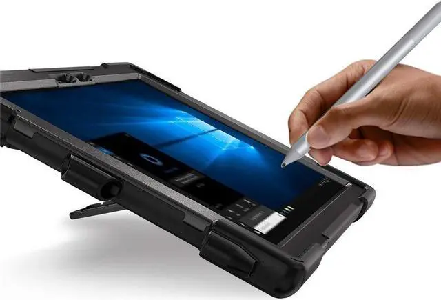 Alt view image 5 of 5 - SaharaCase for Microsoft Surface Pro 6 and 7 and Surface Pro 7+, Heavy Duty Series Case with Handstrap [Shockproof Bumper] Kickstand Rugged Protection Anti-Slip Grip - Black