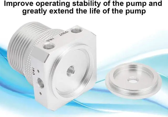 Alt view image 4 of 5 - Aluminum Alloy PC Computer Water Cooling Pump Cover Set Computers Pump Cover Dissipates Heat Quickly, Support 60MM Male Thread Water, Silver