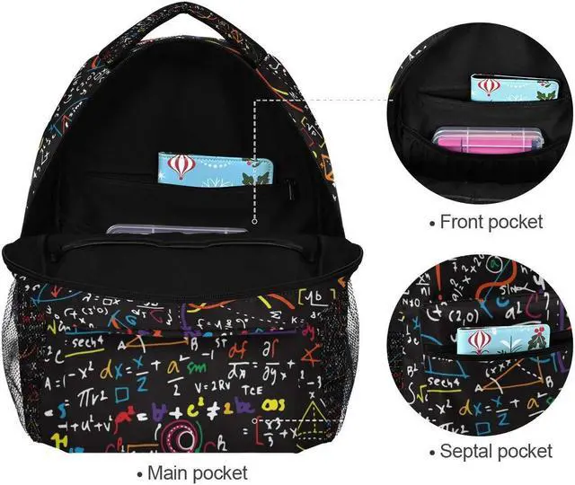 Alt view image 5 of 5 - ZZKKO Science Chemistry Computer Backpacks Book Bag Travel Hiking Camping Daypack