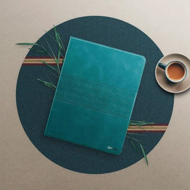 Alt view image 2 of 5 - auaua Case for iPad 9th/8th/7th Generation 10.2 inch (2021/2020/2019 Released), with Pencil Holder, Vegan Leather, Auto Sleep/Wake (Green)