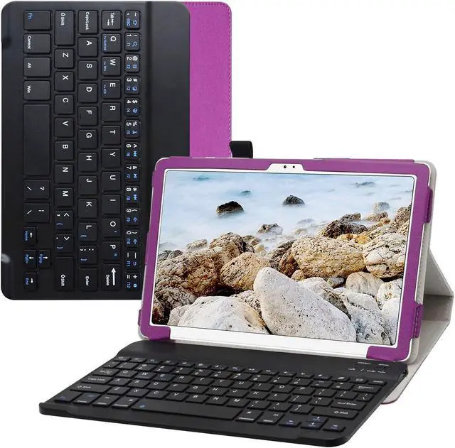 Main image of Bige for Galaxy Tab A7 10.4 inch 2020 Keyboard Case,PU Leather Cover with Romovable Wireless Keyboard for Samsung Galaxy Tab A7 10.4 inch 2020 (SM-T500 /T505 /T507) Tablet,Purple, 10001962-3
