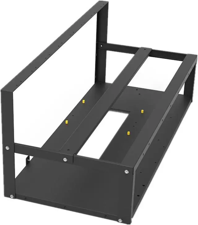 Main image of Mining Rig Frame, Steel Open Air Miner Mining Frame Rig Case Up to 8 GPU for Crypto Coin Currency Bitcoin Mining Accessories Tools -Frame Only, Fans & GPU is not Included