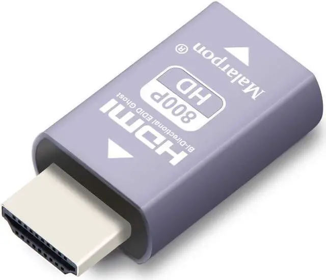 Alt view image 2 of 5 - Malarpon Hdmi Edid Emulator Passthrough 3rd Generrtion Aluminum fit Headlesskeep The EDID of The Monitor Active Switches and Extenders 1280x800@59Hz 3P