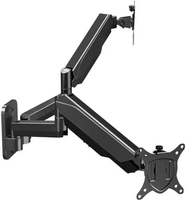 Main image of MOUNT PRO Dual Monitor Wall Mount for 13 to 32 Inch Computer Screens, Gas Spring Arm for 2 Monitors, Each Holds Up to 17.6lbs, Full Motion Wall Monitor Mount with VESA 75x75/100x100