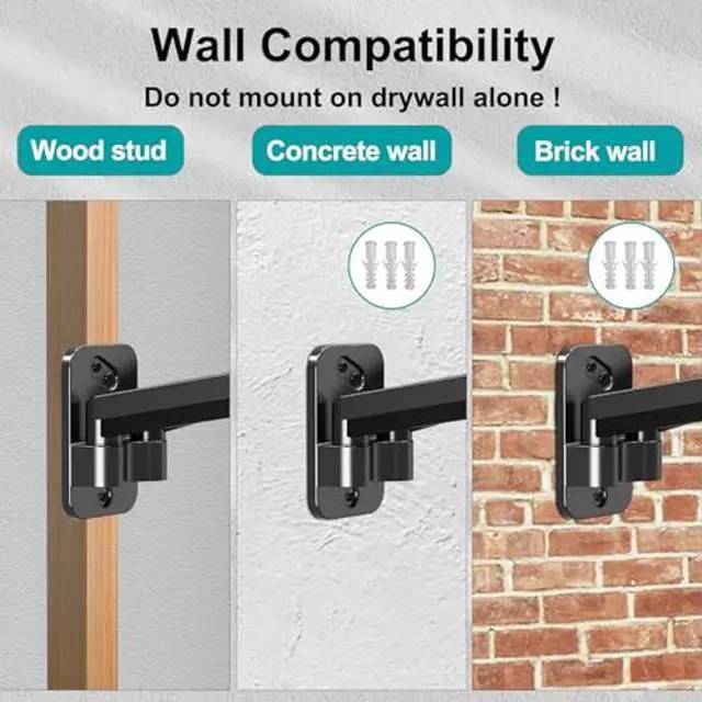 Alt view image 4 of 5 - MOUNT PRO Dual Monitor Wall Mount for 13 to 32 Inch Computer Screens, Gas Spring Arm for 2 Monitors, Each Holds Up to 17.6lbs, Full Motion Wall Monitor Mount with VESA 75x75/100x100
