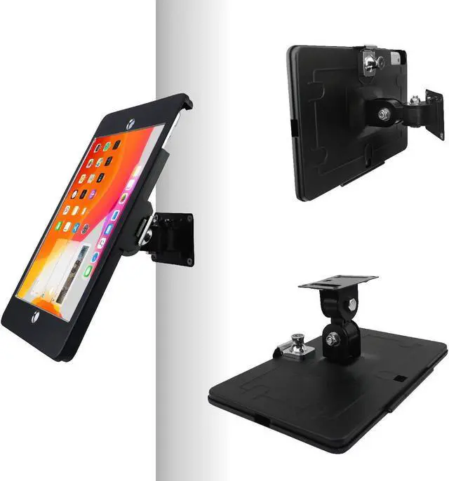 Alt view image 5 of 5 - WeSTRUGGLE Tablet On Wall Mount Bracket for iPad 10.2-Inch (9th,8th,7th Gen.),with Anti Theft Security Lock and Key, Rotate Design Arbitrary Adjustment,Multi Angle,Metal,(Black)