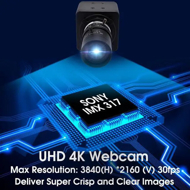 Alt view image 3 of 5 - SVPRO 4K USB Camera with Zoom 5-50mm Lens, 10X Optical Zoom Manual Focus Webcam High Definition 3840x2160@30fps Adjustable Focal Length Camera with Sony IMX317 Sensor for PC Laptop Pi