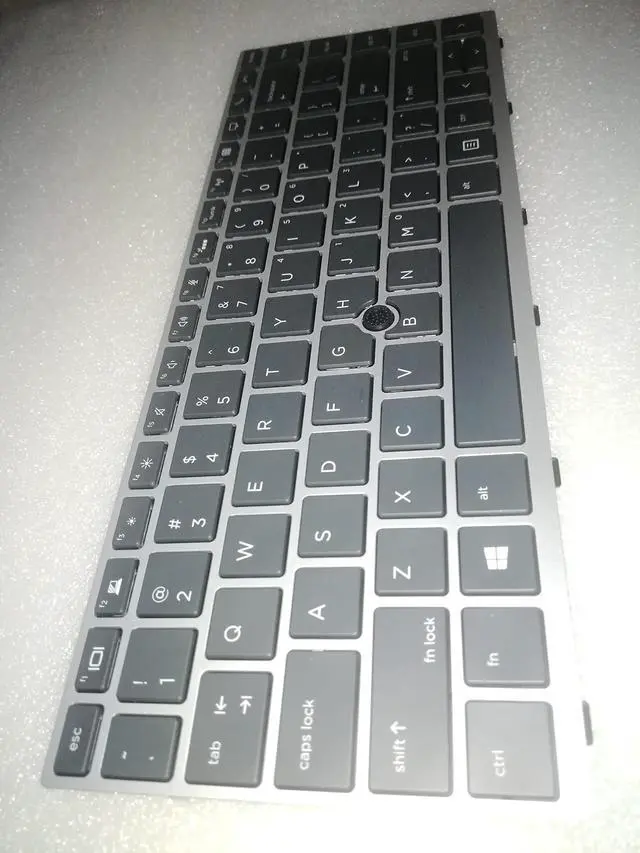 Alt view image 4 of 5 - SOUTHERNINTL New Repalcement for HP EliteBook 745 840 G5 G6 US Keyboard Backlit with Silver Frame & Mouse Point L11307-001 L14377-001 L11308-001 L14378-001