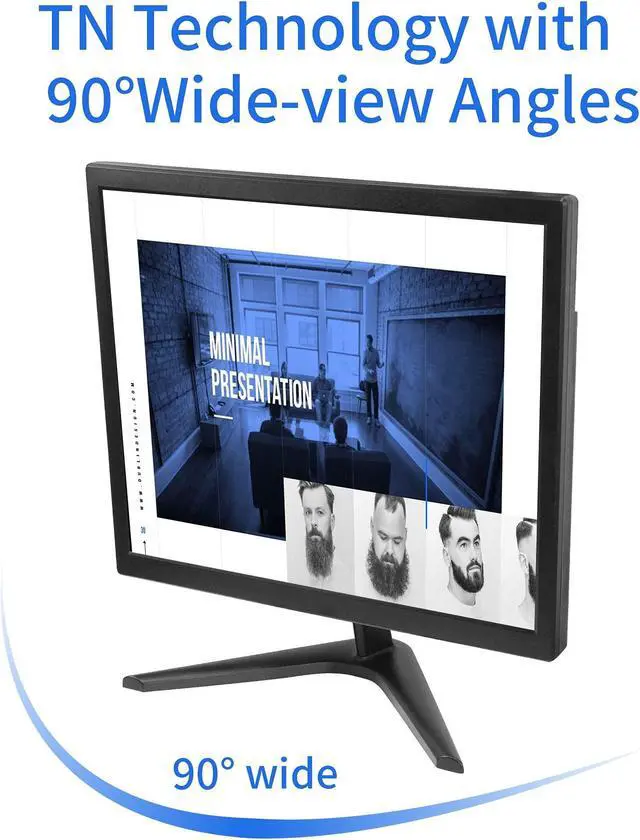 Alt view image 3 of 5 - Thinlerain PC Monitor 17-inch 4:3 LED Backlit Monitor 1280 X 1024, 60 Hz Refresh Rate, 5Ms Response Time, VESA Mountable, VGA, HDMI, TN Panel, Built-in Speakers