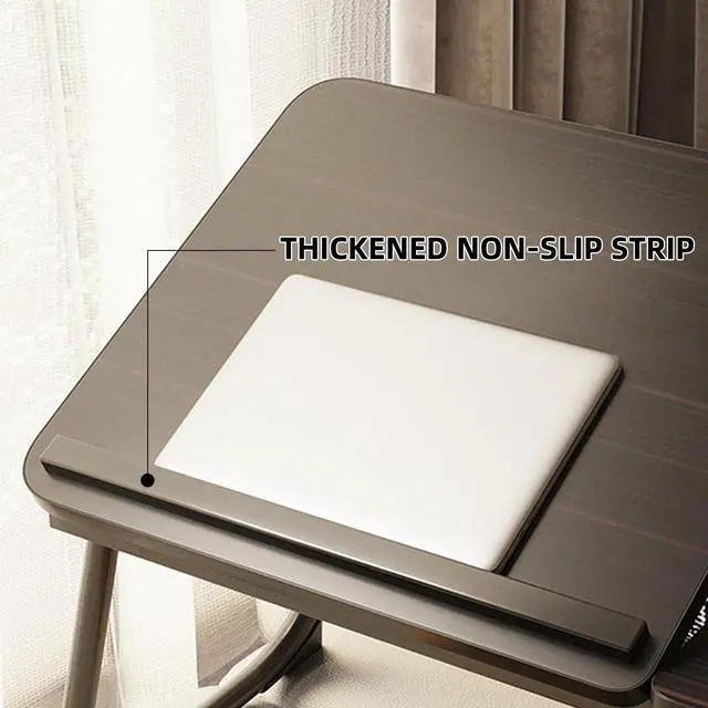 Alt view image 5 of 5 - YPRNM Bed Desk for Laptop, Foldable Laptop Table for Bed and Sofa, Bed Trays for Eating and Laptops with Cup Holder, 5 Levels of Adjustable Height