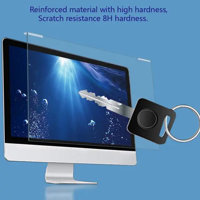 Alt view image 4 of 5 - Blue Light Screen Protector for 23-24 Inch LED PC Monitor, Scratch-Resistant Computer Screen Blue Light Blocker, Filter - 2 Pack (W 21.3" x H 13.4")